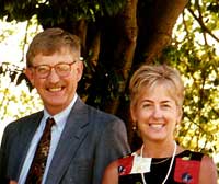 Barbara Biesecker is pictured with NHGRI Director, Dr. Francis Collins, who recruited her to the NIH for the job of her dreams.