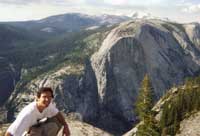 Greg Tate at Yosemite National Park, California, after climbing Half Dome.
