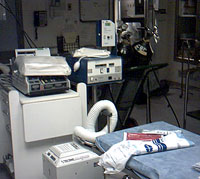 Shown are a Baer Hugger, Bovie Machine and Urimeter Set. Lisa Brown uses this equipment during surgeries (see 