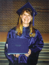 Nancy Bernier at her graduation from the Amarillo College occupational therapy assistant program.
