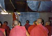 W. Tun teaches English to Tibetan regugee nuns in Dharamsala, India, in 1993.