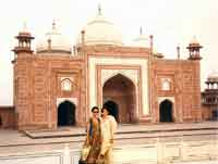 W. Tun and her sister visit the Taj Mahal in India in 1994.